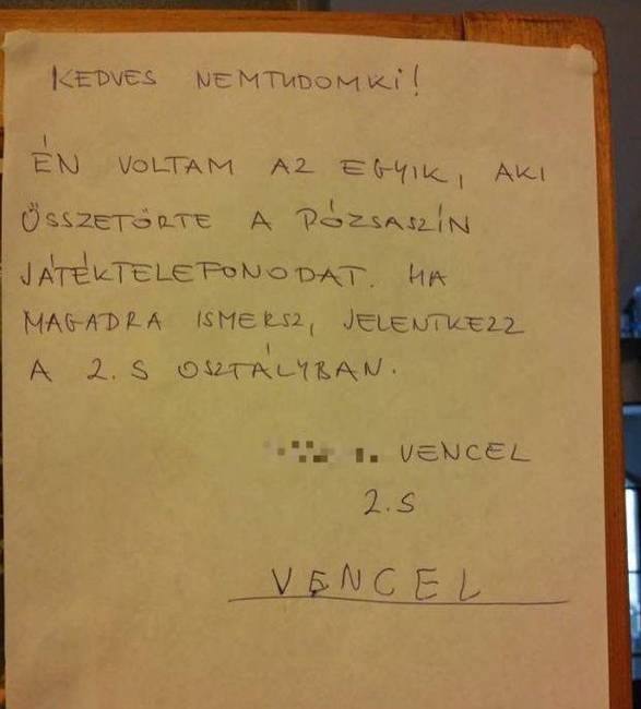 Vencel egy őszinte srác.
