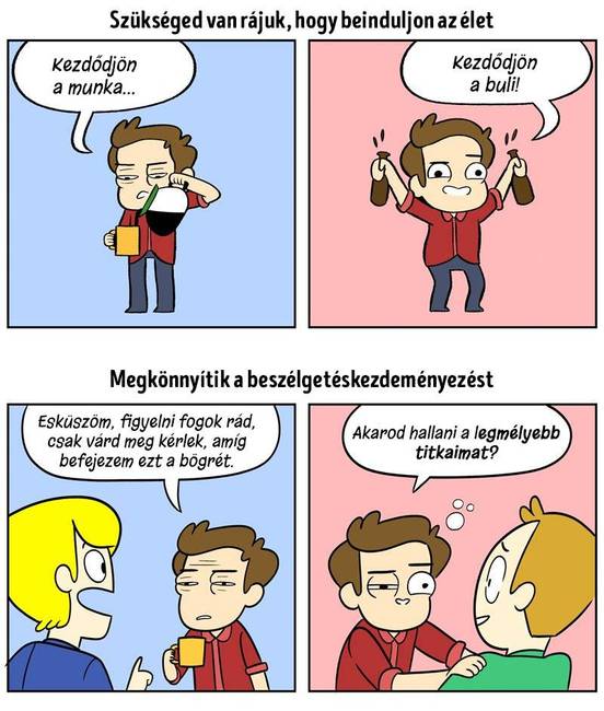 Kave es alkohol kepregenyek