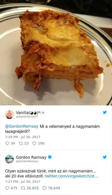 16 személy, aki jó ötletnek tartotta beküldeni a főztjét Gordon Ramsay Twitter oldalára