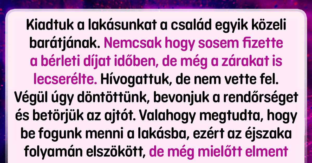18 főbérlő, aki legközelebb inkább Godzillának adja ki a lakását, mintsem embereknek