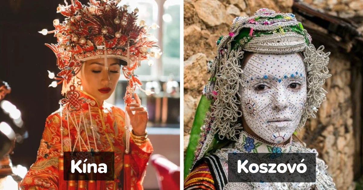 19 hagyományos menyasszonyi ruha, ami jelentősen különbözik a modern trendektől
