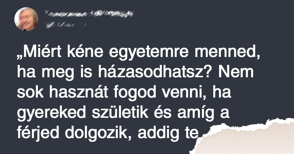 Ezeket az idejétmúlt dolgokat ma is annyira sulykolja az idősebb generáció, hogy a fiatalok rosszul vannak tőle