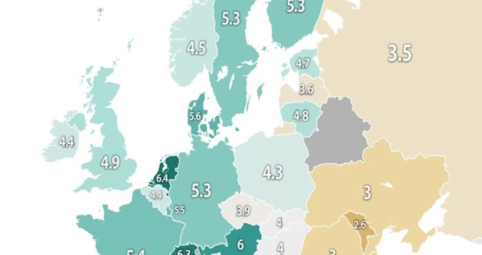 Kering egy térkép az interneten, ami az utak minőségét osztályozza az európai országokban