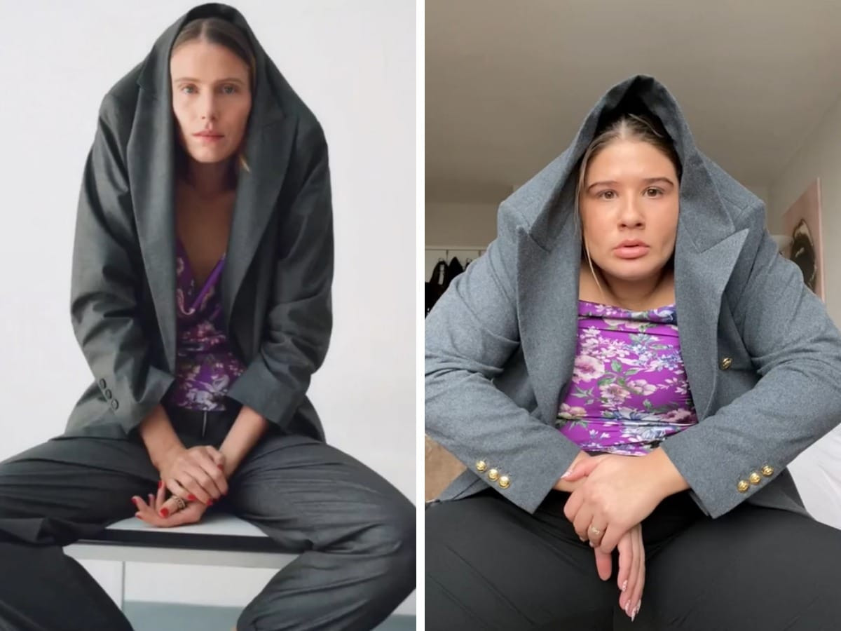 Egy lány megmutatja, hogyan néznének ki az emberek, ha úgy hordanák a ruhákat, mint a ZARA modellek a képeken