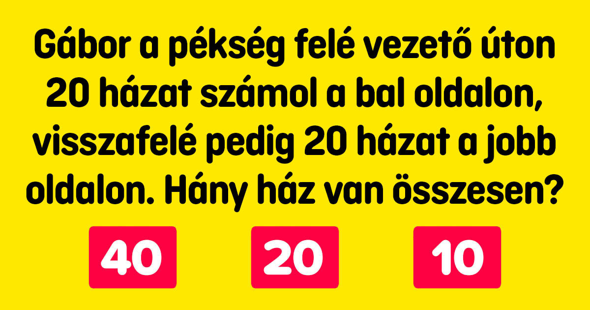 12 trükkös fejtörő, amit az emberek nem képesek hiba nélkül teljesíteni