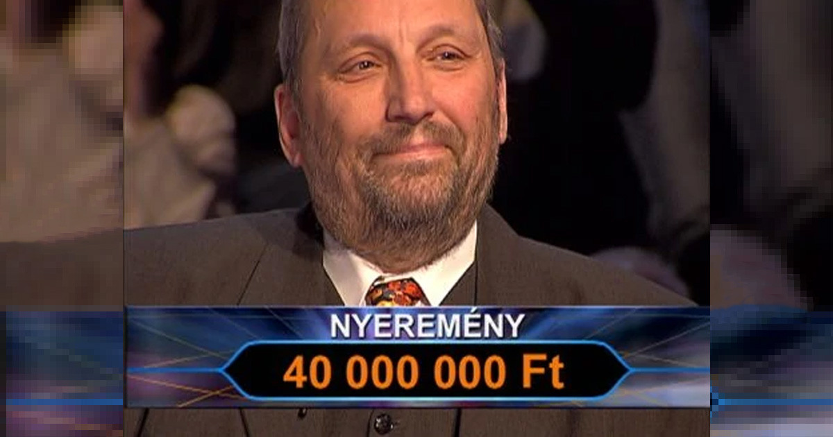Ez a férfi 40 milliót nyert a Legyen Ön is milliomosban. Te hány kérdésre tudtad volna a választ?