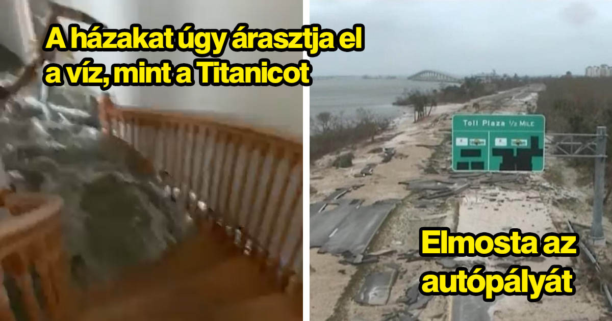 30 szürreális fotó és videó, ami megmutatja, hogy milyen hihetetlen pusztítást csinált az Ian-hurrikán