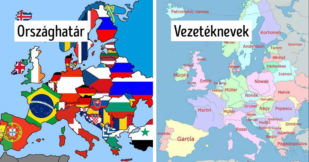 Ezek a térképek egy meglehetősen szokatlan, de érdekes oldaláról mutatják be az országokat