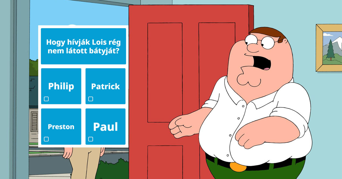 Ezt a Family Guy kvízt csak egy igazi rajongó képes hiba nélkül teljesíteni