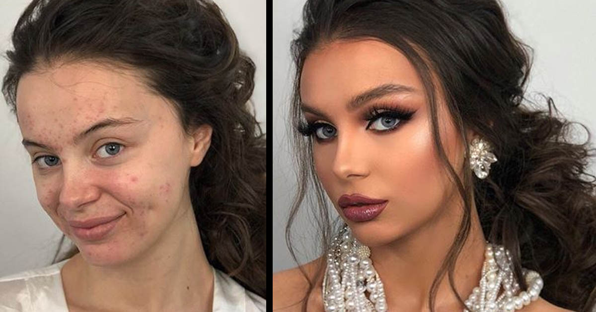 20 előtte-utána fotó, ami jól mutatja, hogy mennyit számít az esküvői smink