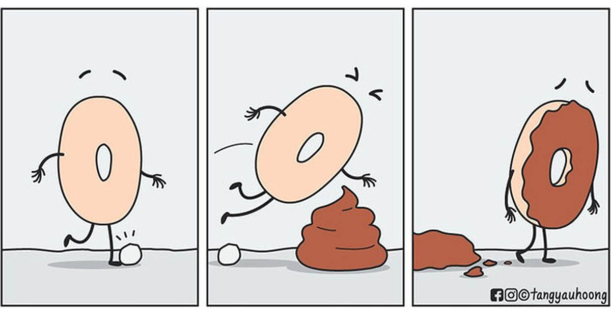 20 karikatúra, ami egy egészen szokatlan szemszögből mutatja be az élet megszokott dolgait