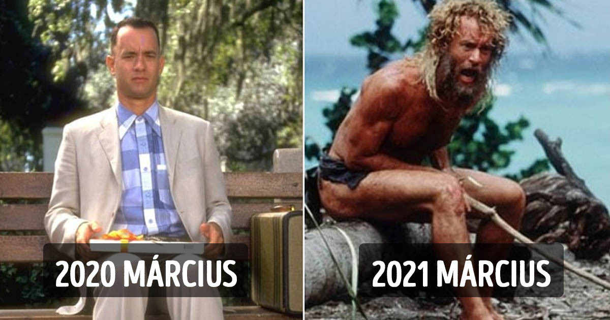 2020 március vs. 2021 március: az emberek vicces képekkel illusztrálják, hogy mennyit változtak az elmúlt egy évben