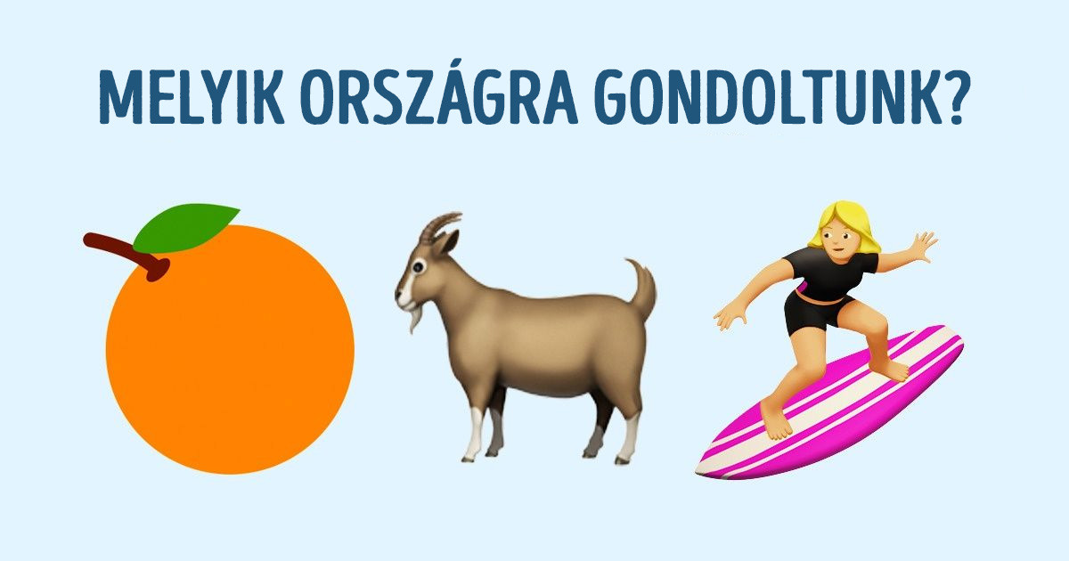 Kitalálod, hogy melyik országra gondoltunk, pusztán az emojik alapján?