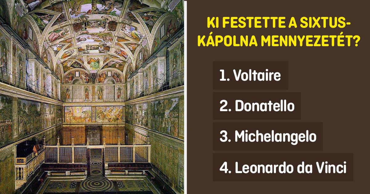 Átlag feletti agyad van, ha képes vagy legalább 7 pontot szerezni ebben az általános tudás kvízben