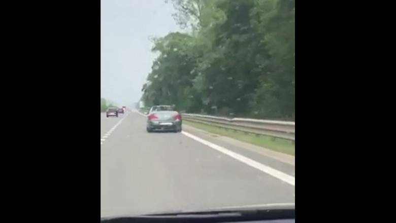 Ilyen, amikor kabrióval vereted az autópályán, és telibe kap egy hatalmas vihar