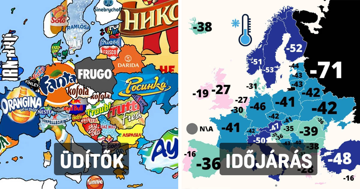 17 érdekes térkép, ami egy rendkívül szokatlan oldalról mutatja be a világot