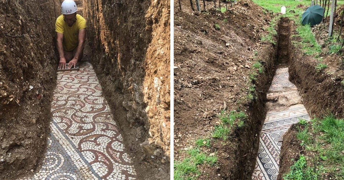 Harmadik századi ókori római mozaikpadlót találtak egy ásatás közben Olaszországban