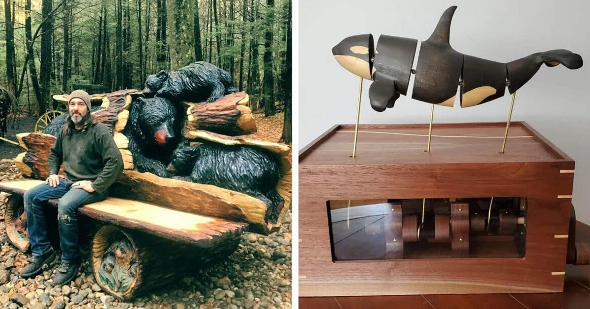30 fából készült műalkotás, ami a kézművesség és a kreativitás határait feszegeti