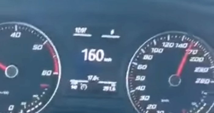 Őrült videó Szlovéniából: a sofőr 160 km/h-val vezetett, majd felnézett és meglepődött