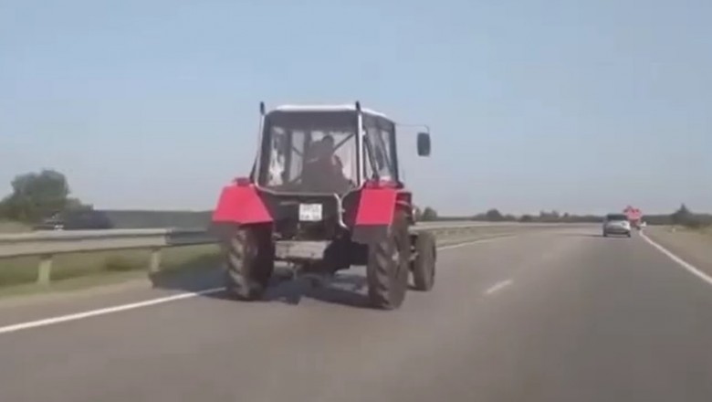 Autópálya traktor