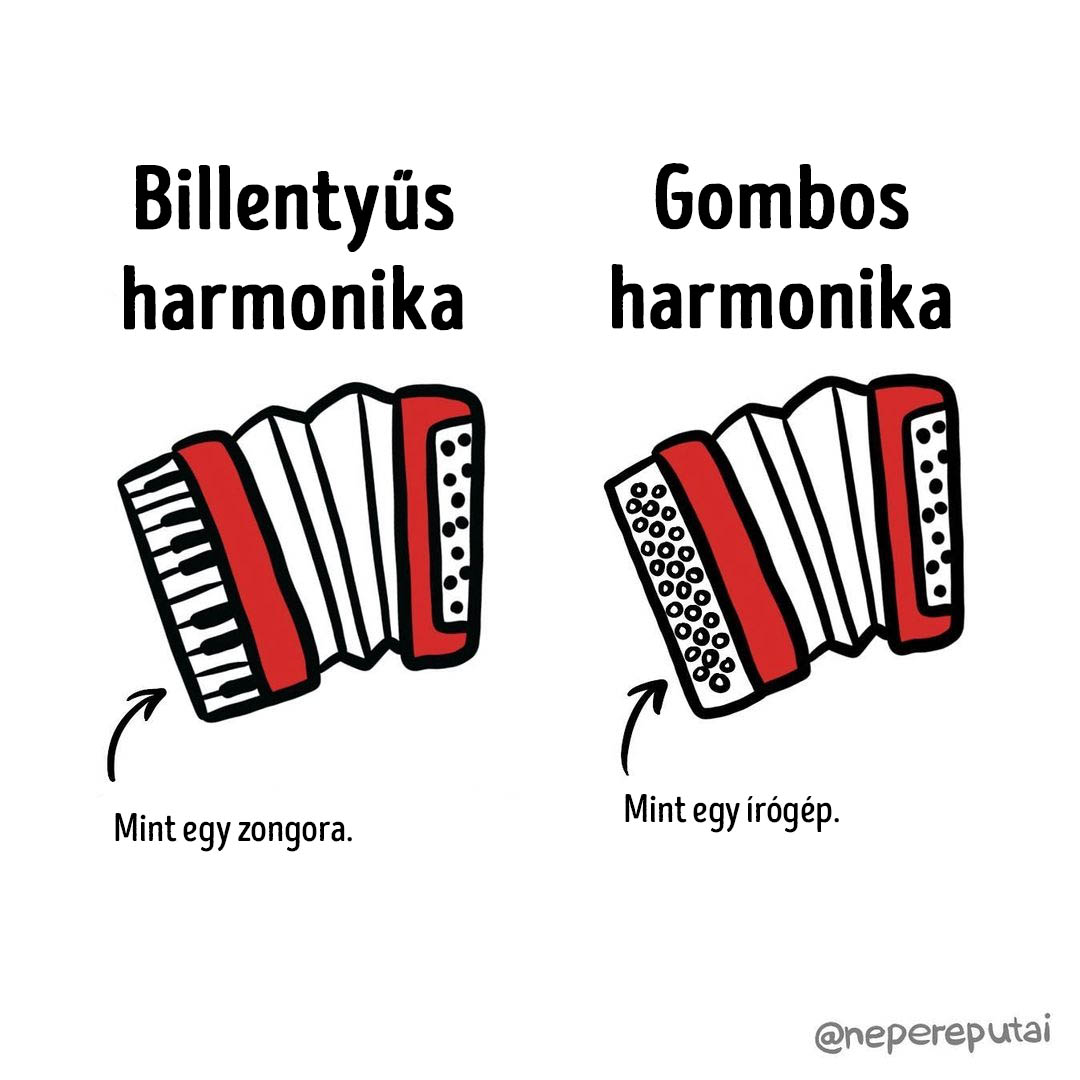 Billentyus harmonika es gombos harmonika