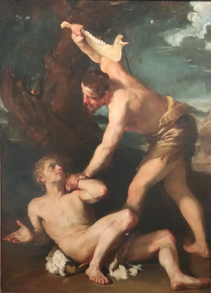 Hogyan, mivel és miért ölte meg Káin Ábelt? Ábel, Ádám és Éva, áldozat, Biblia, bűnbeesés, Édenkert, eredendő bűn, féltékenység, festészet, galéria, gyilkosság eszköze, irigység, Isten, Káin, kereszténység, ószövetségi történet, szamár állkapcsa, Teremtés könyve, testvérgyilkosság, vallás