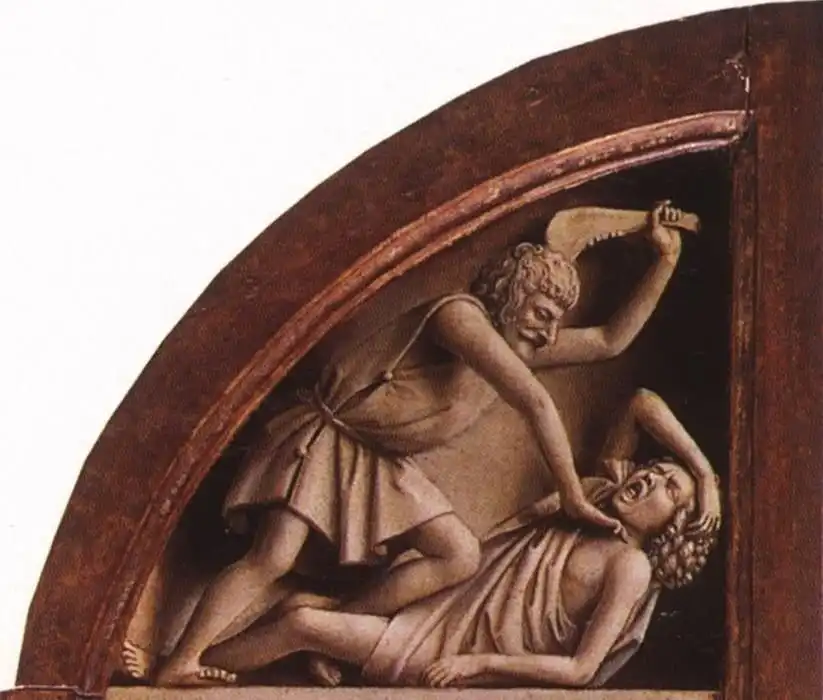 Hogyan, mivel és miért ölte meg Káin Ábelt? Ábel, Ádám és Éva, áldozat, Biblia, bűnbeesés, Édenkert, eredendő bűn, féltékenység, festészet, galéria, gyilkosság eszköze, irigység, Isten, Káin, kereszténység, ószövetségi történet, szamár állkapcsa, Teremtés könyve, testvérgyilkosság, vallás