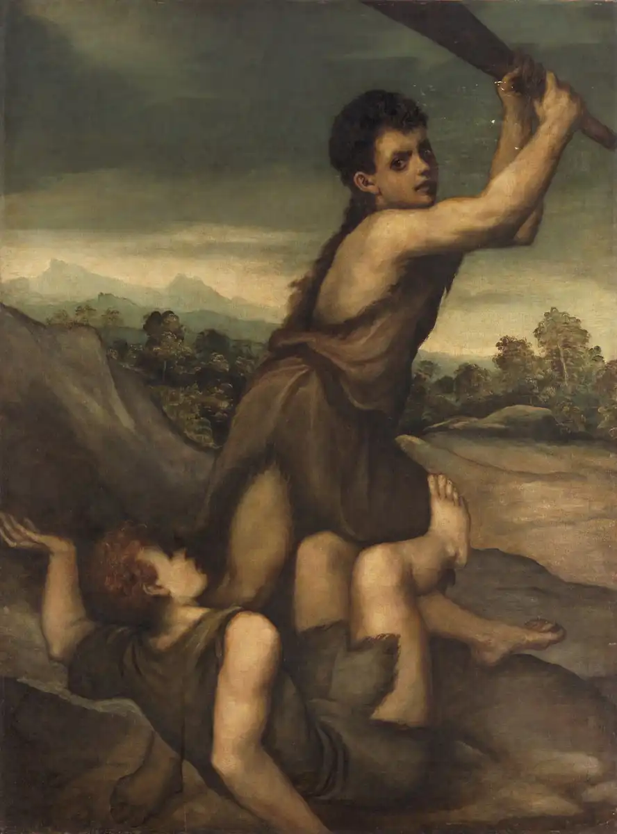 Hogyan, mivel és miért ölte meg Káin Ábelt? Ábel, Ádám és Éva, áldozat, Biblia, bűnbeesés, Édenkert, eredendő bűn, féltékenység, festészet, galéria, gyilkosság eszköze, irigység, Isten, Káin, kereszténység, ószövetségi történet, szamár állkapcsa, Teremtés könyve, testvérgyilkosság, vallás