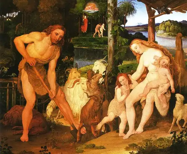 Hogyan, mivel és miért ölte meg Káin Ábelt? Ábel, Ádám és Éva, áldozat, Biblia, bűnbeesés, Édenkert, eredendő bűn, féltékenység, festészet, galéria, gyilkosság eszköze, irigység, Isten, Káin, kereszténység, ószövetségi történet, szamár állkapcsa, Teremtés könyve, testvérgyilkosság, vallás