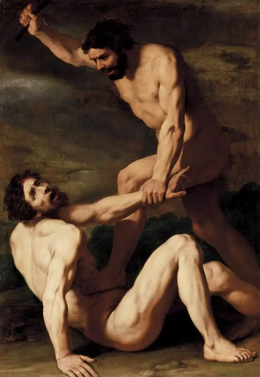 Hogyan, mivel és miért ölte meg Káin Ábelt? Ábel, Ádám és Éva, áldozat, Biblia, bűnbeesés, Édenkert, eredendő bűn, féltékenység, festészet, galéria, gyilkosság eszköze, irigység, Isten, Káin, kereszténység, ószövetségi történet, szamár állkapcsa, Teremtés könyve, testvérgyilkosság, vallás