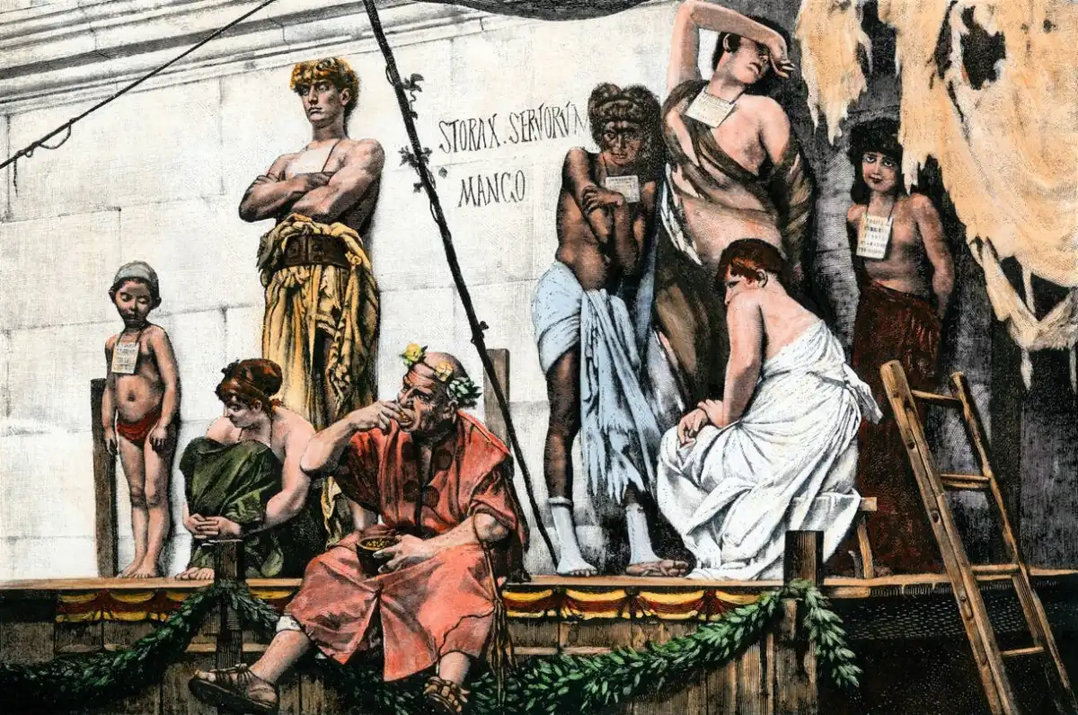Egy rabszolga sorsa: miért vetkőztették meztelenre a rabszolgákat az ókori Rómában? festmény, Gazdaság, Jean-Léon Gérôme, Munkaerő, Ókori Róma, Rabszolga-árverés, rabszolgaság, római birodalom, társadalom, történelem