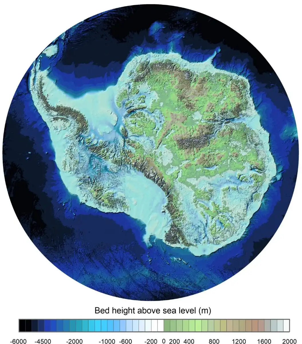 Hogyan nézne ki az Antarktisz a kilométeres jégréteg nélkül? A tudósok bemutatták a pontosított térképet Antarktisz, Antarktisz geológiája, Bedmap3, Bentley-árok, galéria, jég alatti kontinens, jégolvadás, klímaváltozás, tengerszint-emelkedés, Transzantarktiszi-hegység, Vosztok-tó
