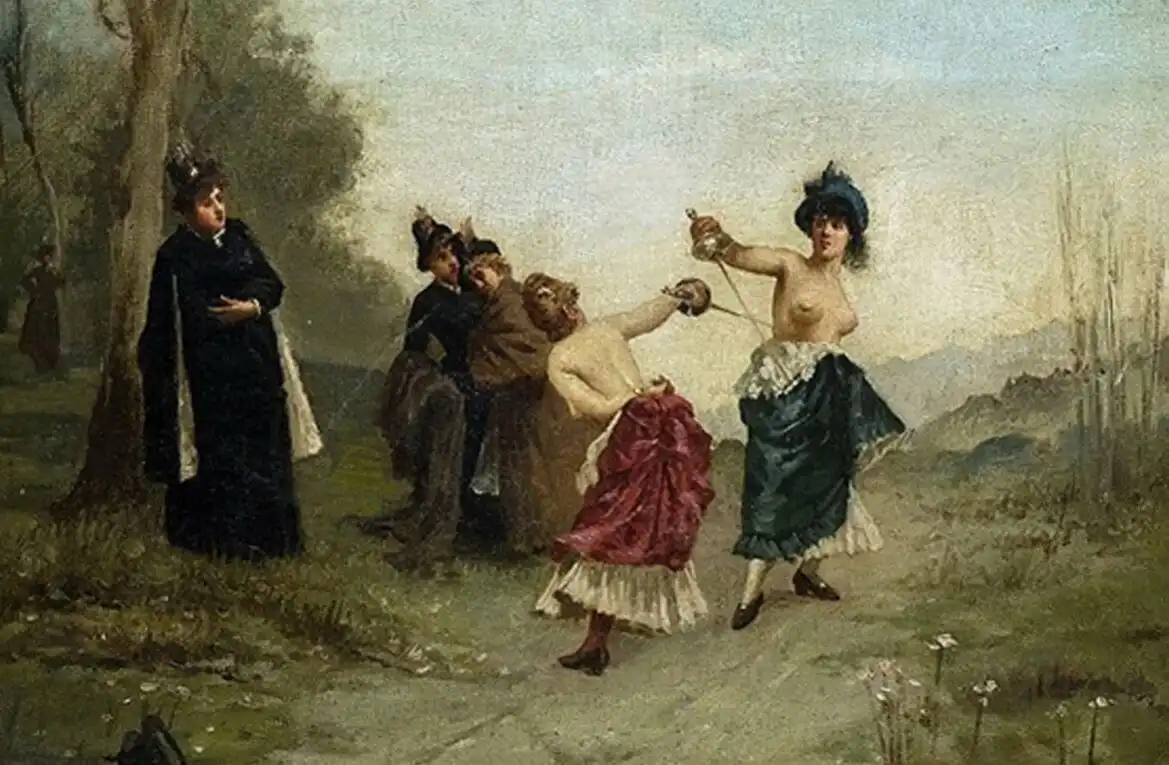 Miért vívták félmeztelenül a női párbajokat? Alexandre Dumas, duell szabályok, nemi szerepek, női duell, női párbaj, párbaj, párbaj története, történelem, történelmi pontosság, XIX. századi párbaj, XVII. századi párbaj, XVIII. századi párbaj