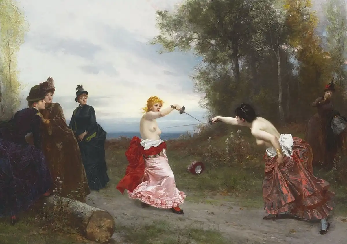 Miért vívták félmeztelenül a női párbajokat? Alexandre Dumas, duell szabályok, nemi szerepek, női duell, női párbaj, párbaj, párbaj története, történelem, történelmi pontosság, XIX. századi párbaj, XVII. századi párbaj, XVIII. századi párbaj