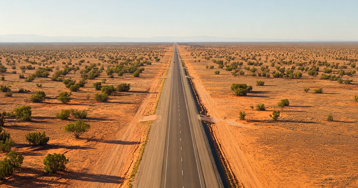 A világ leghosszabb abszolút egyenes útja