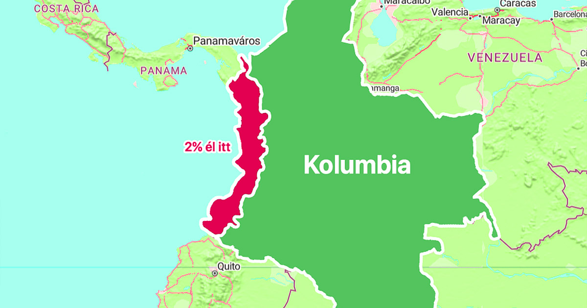 Miért nem él szinte senki Kolumbia nyugati partján?
