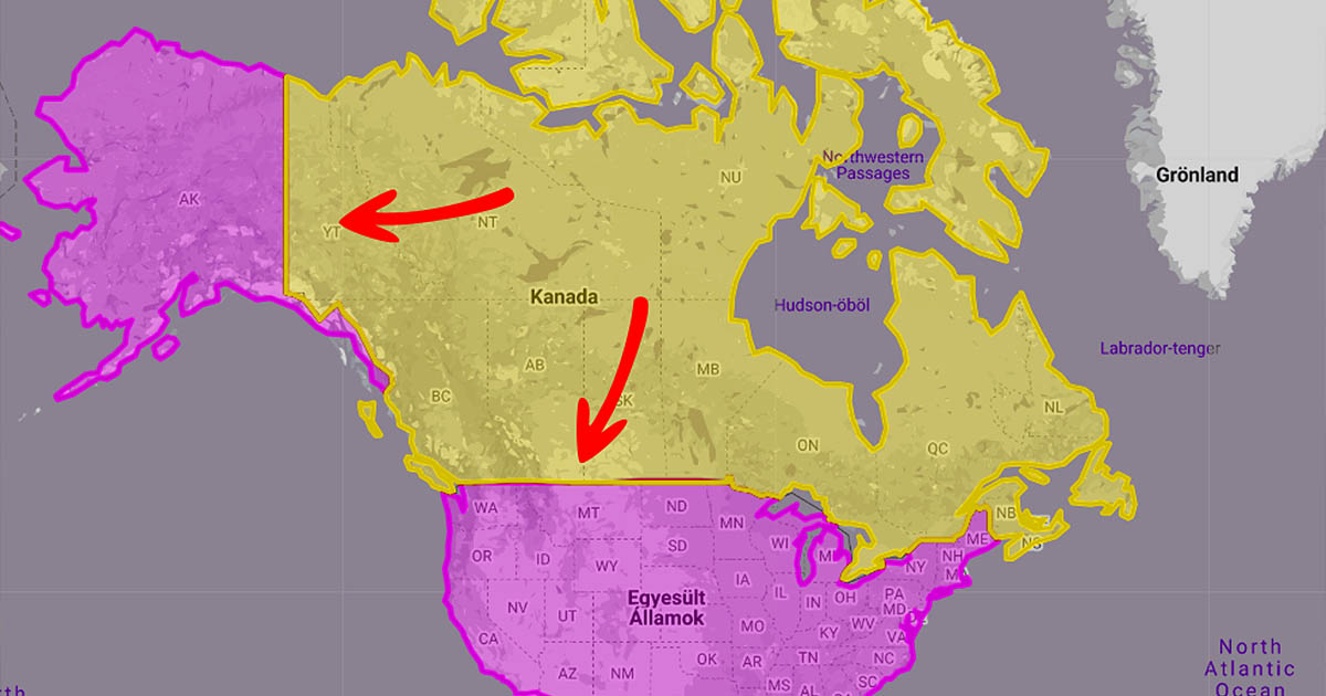 Miért van olyan egyenes határ az Egyesült Államok és Kanada között?