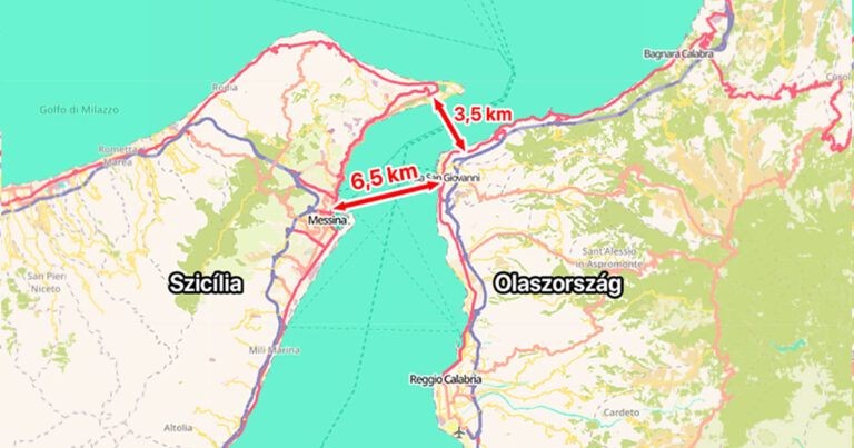 Miért nem tud Olaszország még mindig hidat építeni Szicíliába, noha sokkal hosszabb hidak is vannak ennél?