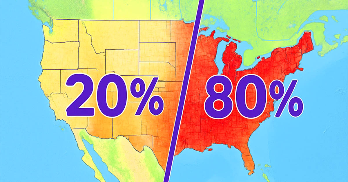 Miért él az amerikaiak 80%-a a keleti parton? És mi köze ehhez a 98. hosszúsági foknak?