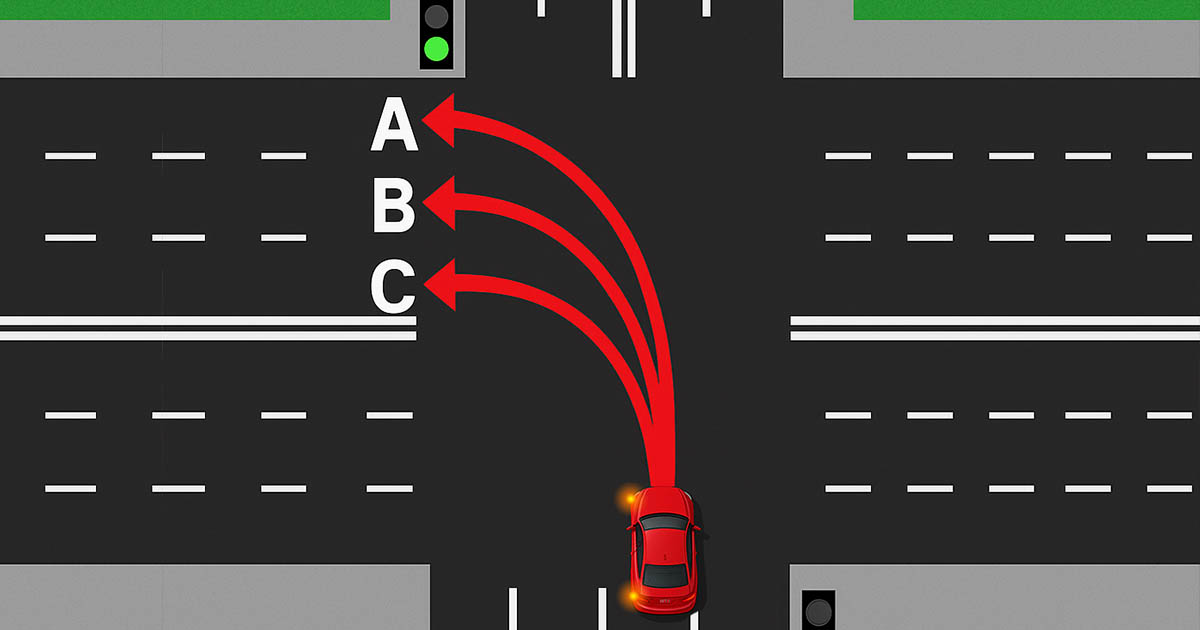Melyik sávba lehet kanyarodni balra kanyarodáskor?