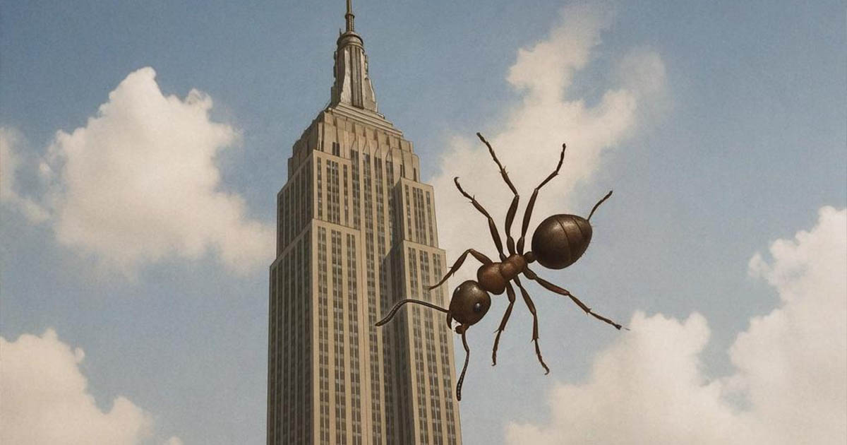 A hangya paradoxon. Miért nem veszélyes számára a magasból való leesés?