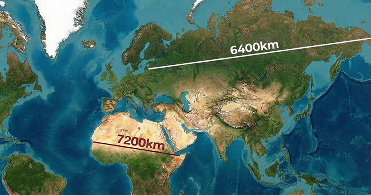 A térképen megmutatom az országok és kontinensek valós méretét. Ez sokak számára meglepő lehet