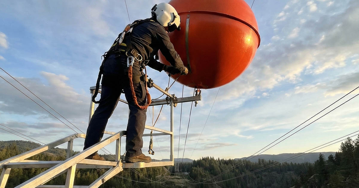 Miért lógnak hatalmas golyók a távvezetékeken?