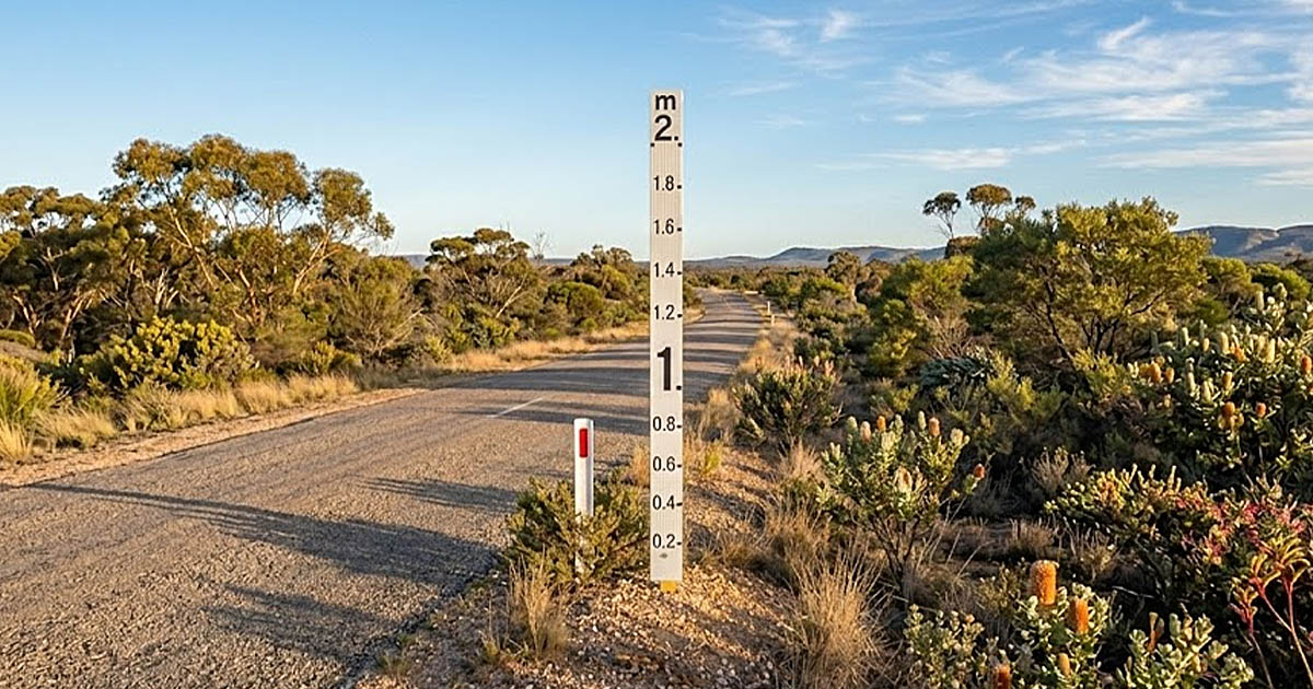 Miért tesznek kétméteres vonalzót az utak mellé Ausztráliában?