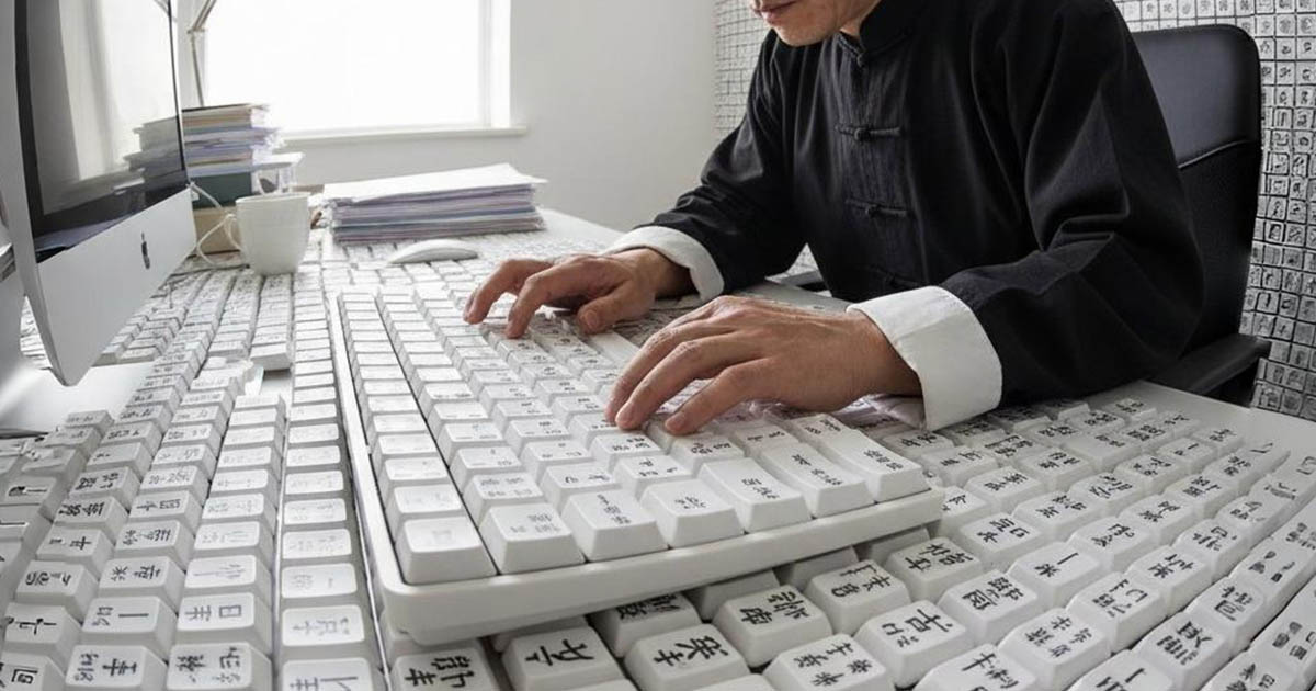 A kínai nyelvben több mint 60 000 karakter van. Hogyan férnek el a billentyűzeten?