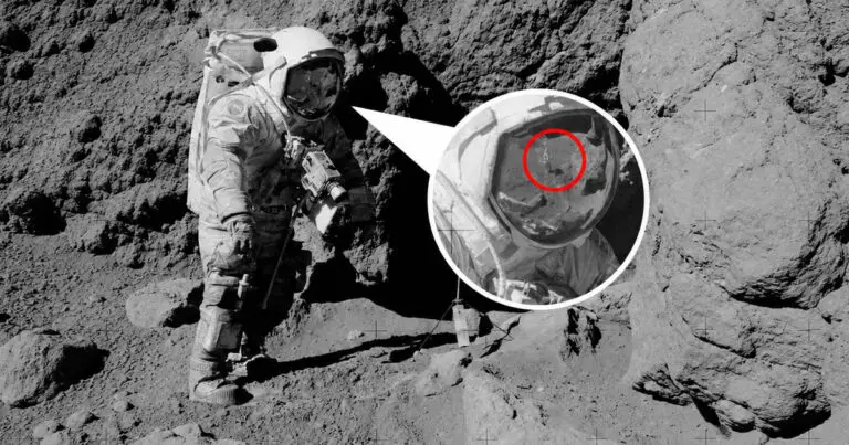 Rejtélyes tükörkép az Apollo 17 űrhajós sisakján
