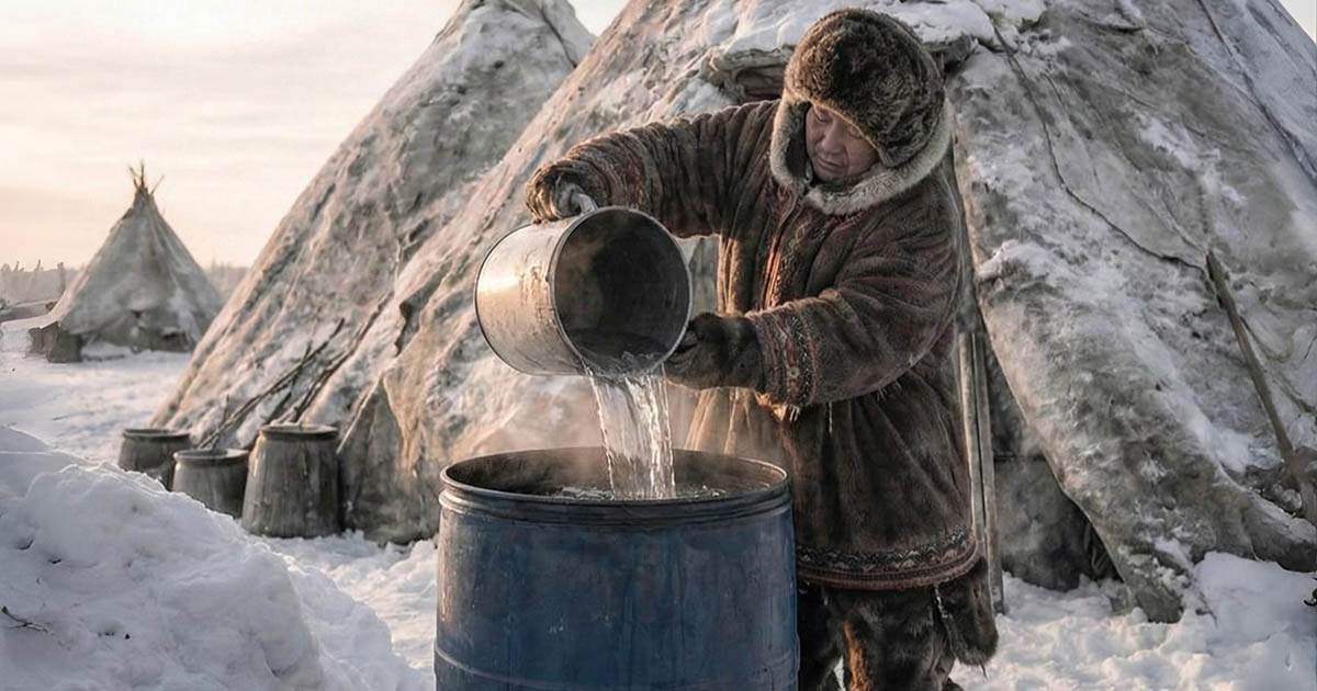 Miért hagyják az északi népek a vizet nyitott edényben a hidegben, és várják meg, amíg megfagy?