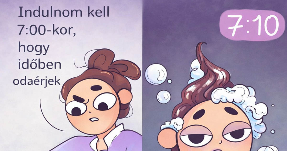 7 vidám képregény egy fiatal lány életéről