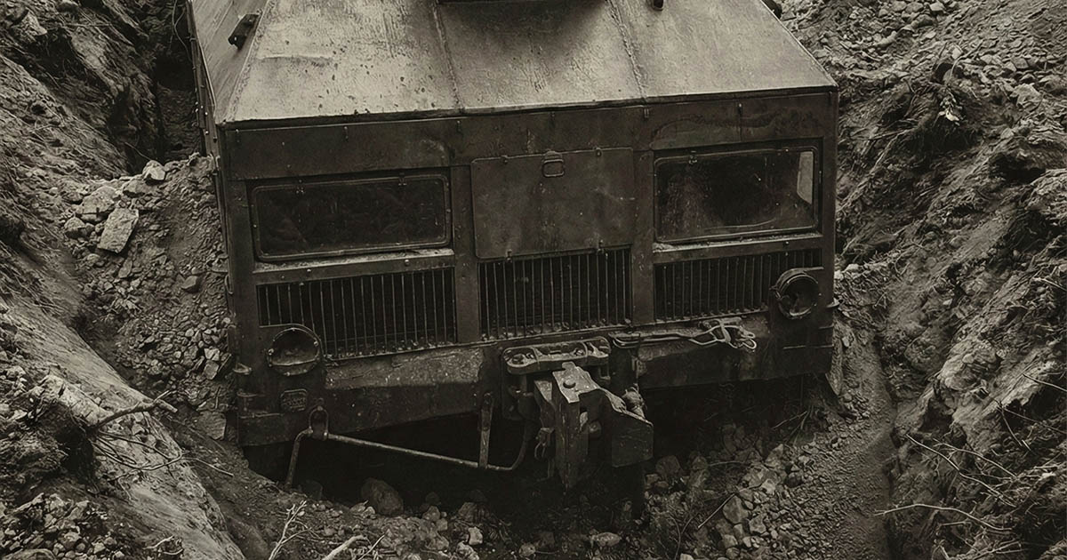 Egy szovjet bunker kerekeken: egy jármű, amely a földbe ásta magát
