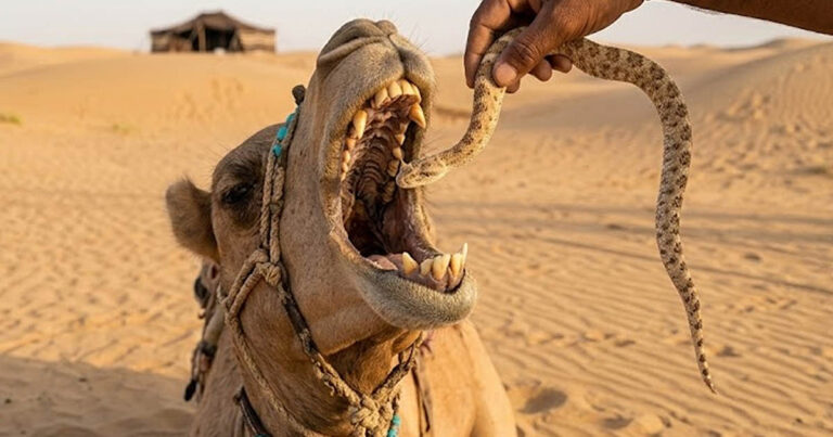 Miért etetnek mérges kígyókat a tevékkel?